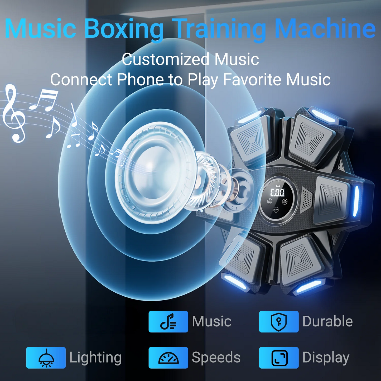 Musical boxing machine, suitable for both adults and children