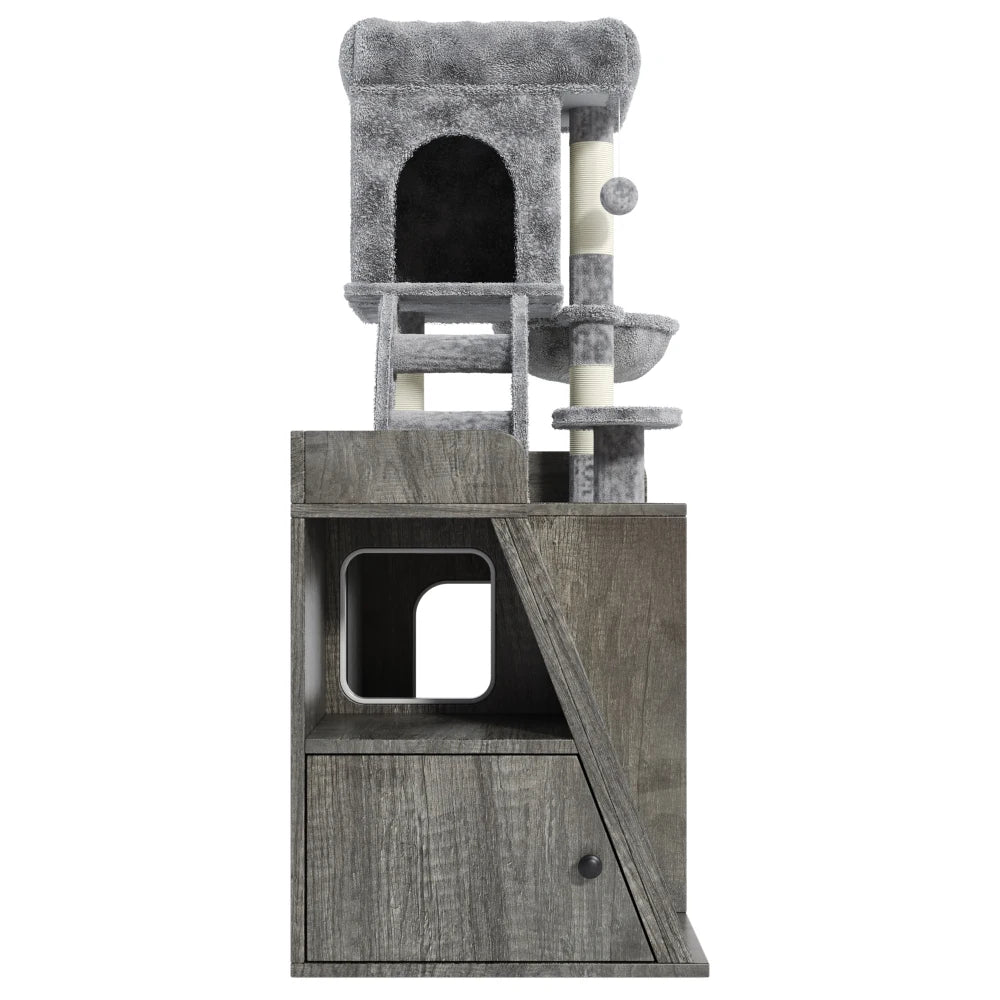 Cat Tree with Hidden Litter Box