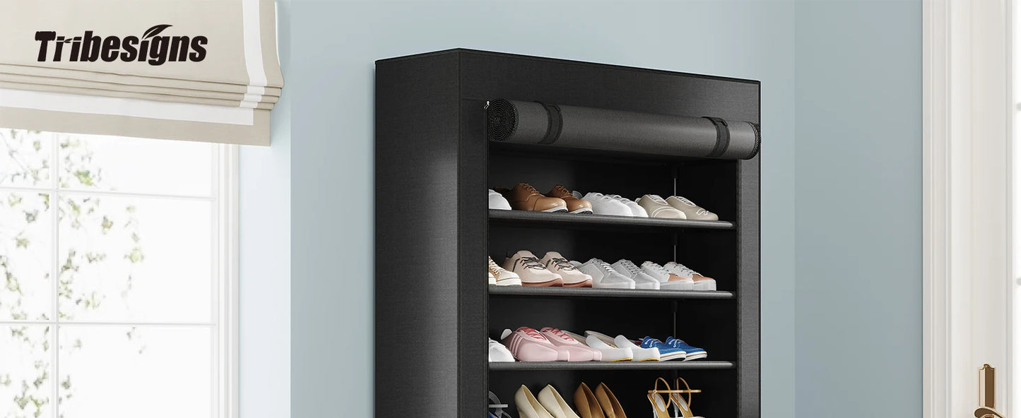 10 Tier Shoes Rack Organizer with Cover