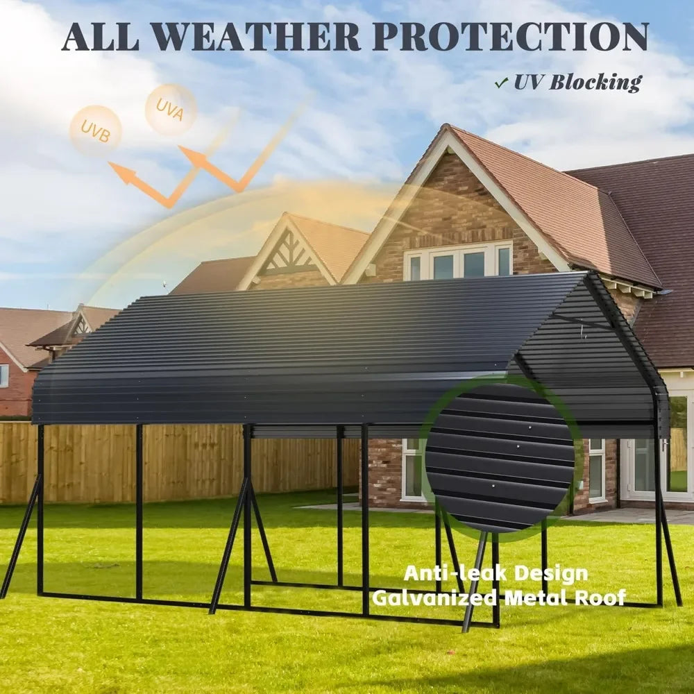 12x20 Heavy Duty, Metal Carport with Reinforced Frame