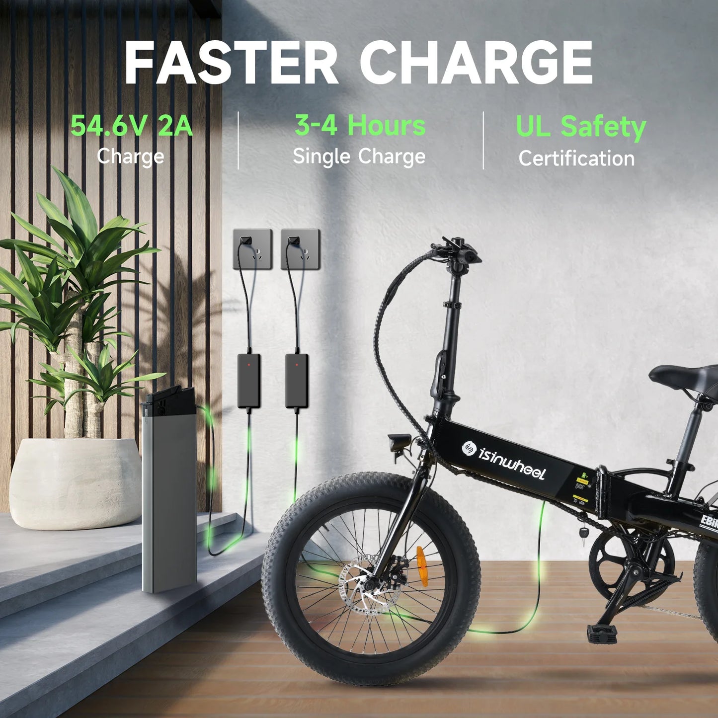 Foldable Electric Bicycle 20-inch tire with 5-Speed Transmission