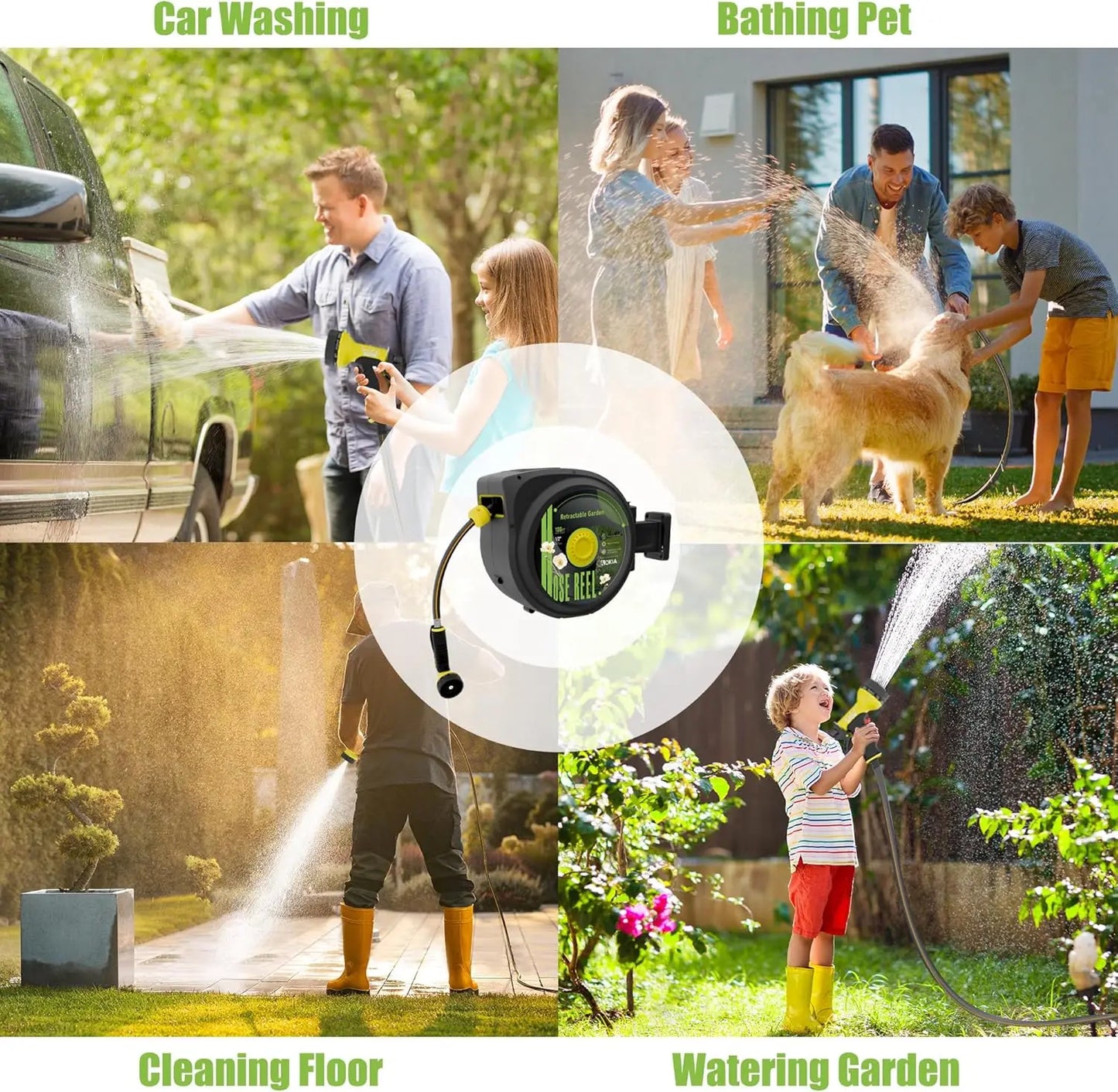 100 ft x 1/2-inch Garden Hose with Auto Return System