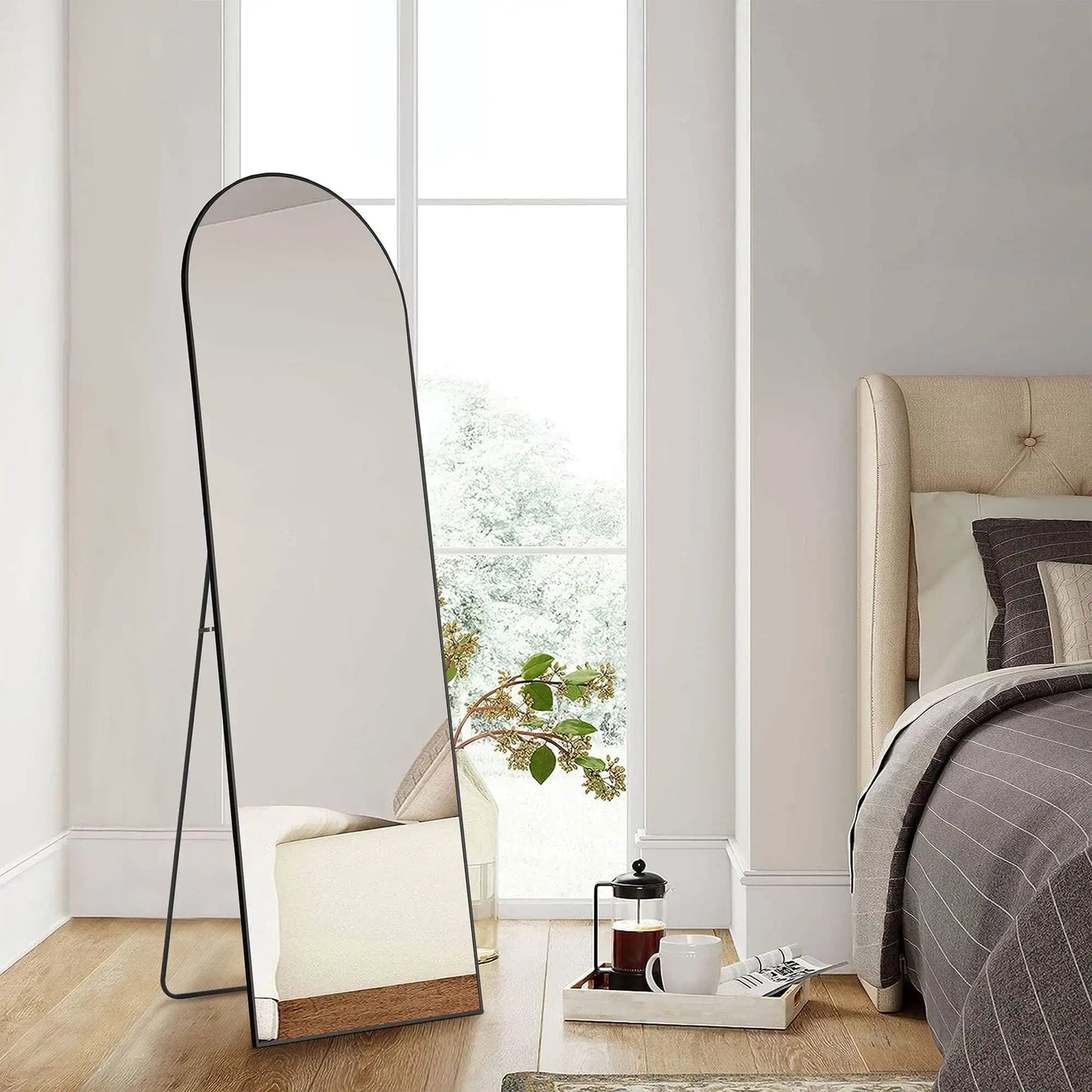 59in Standing Floor Mirror Full Body Mirror with Bracket
