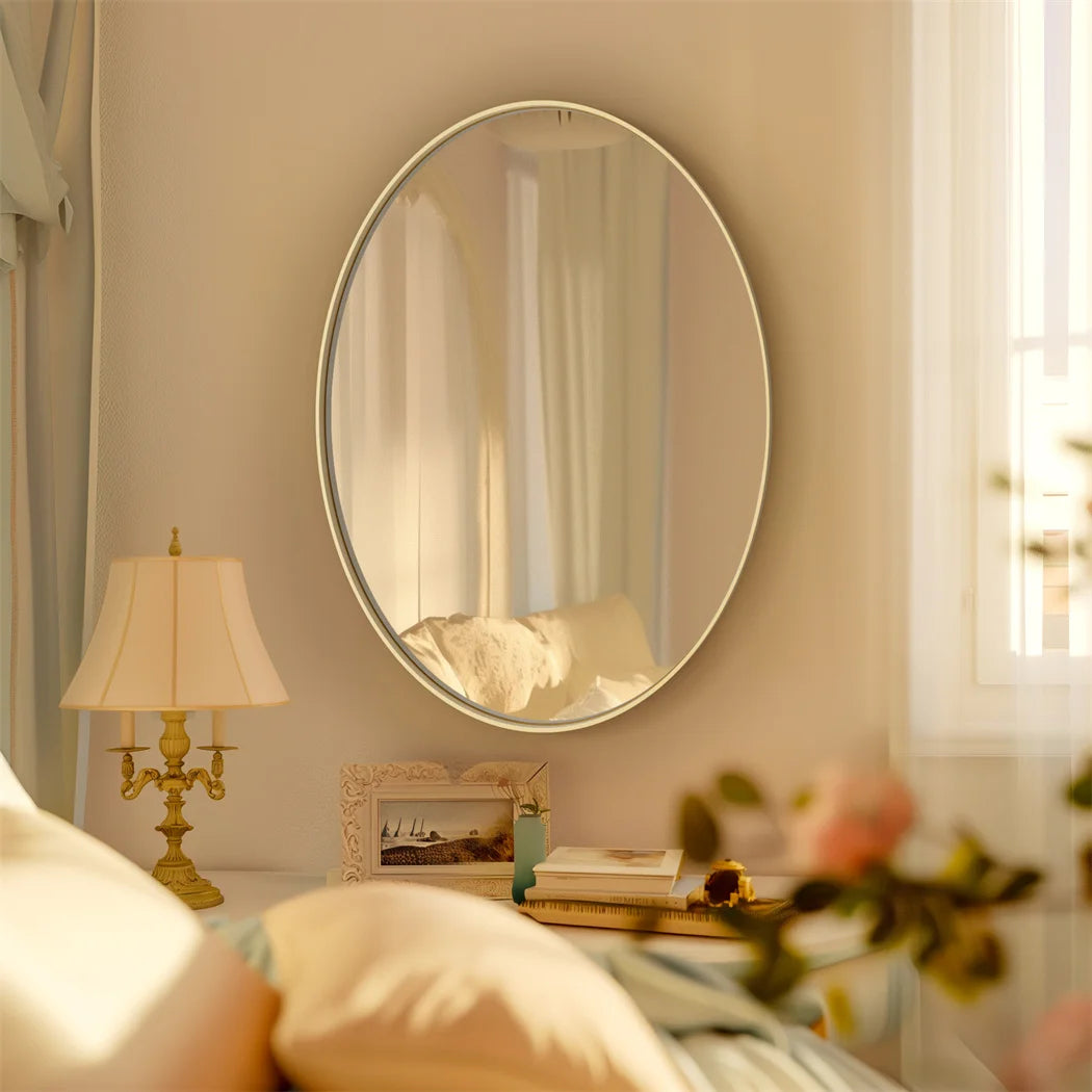 Brushed Gold Mirror with Metal Frame