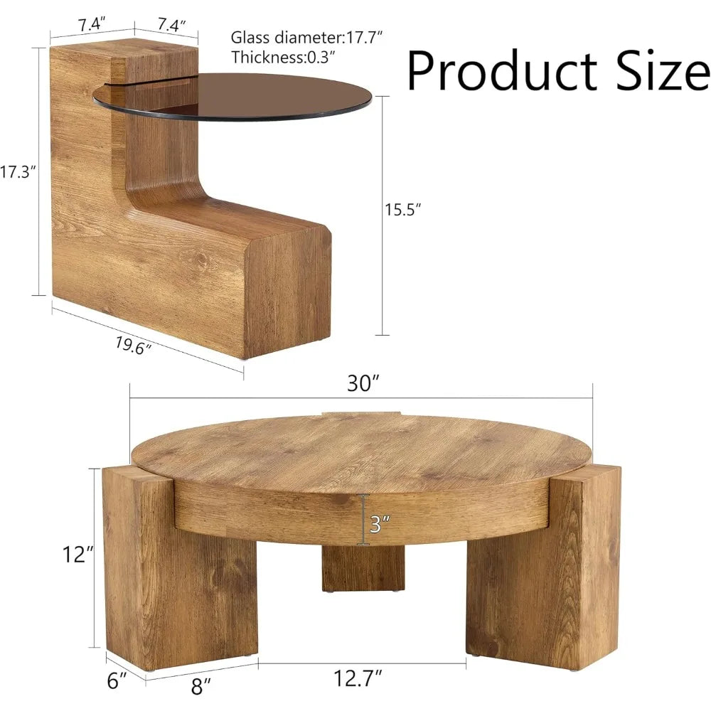 2 in 1 Detachable Small Center Table Set