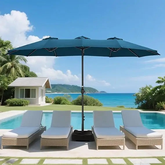 15ft Rectangle Oversized Double Sided Pool Umbrellas