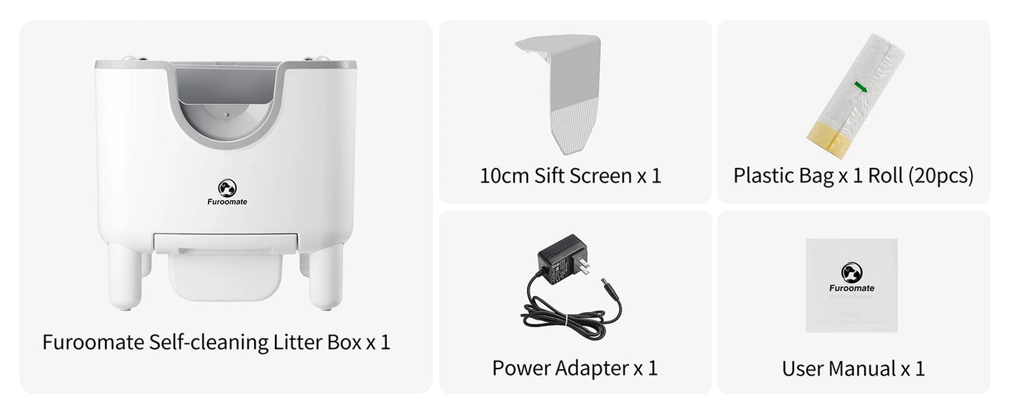 F6 Self-Cleaning Litter Box with Odor Control