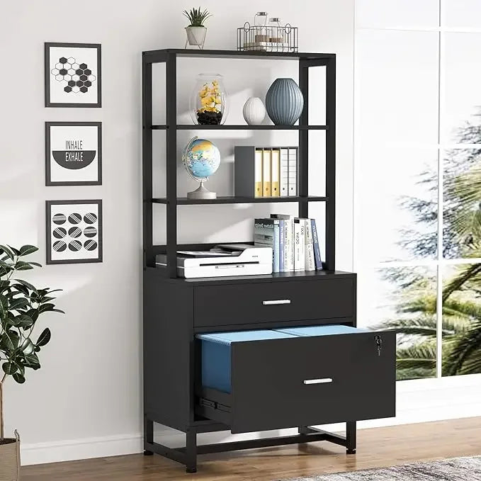2 Drawer Letter Size Large Modern Filing Cabinet