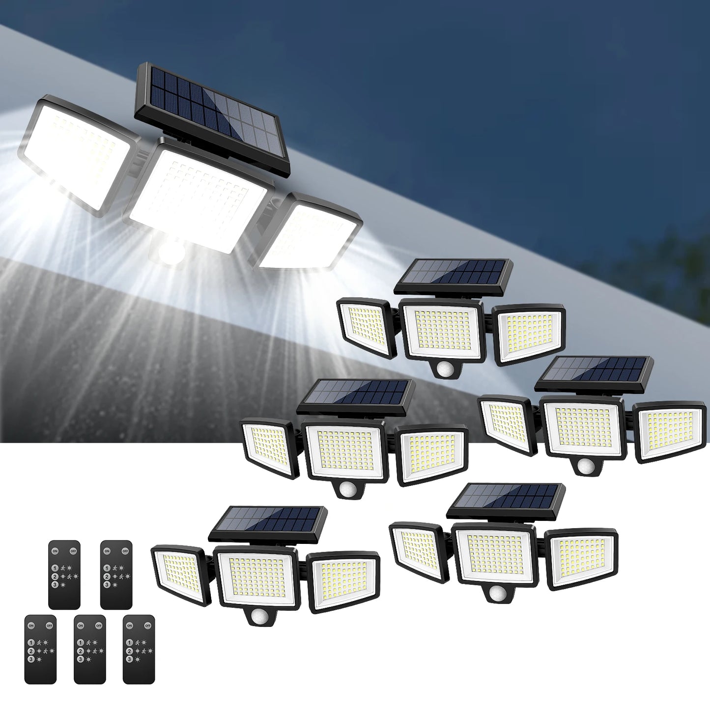 Solar Light with 200+ LEDs and Motion Sensor