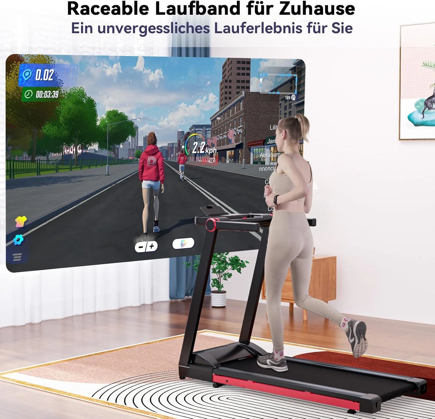 350lbs Adjustable Foldable Treadmill,10MPH Exercise Machine