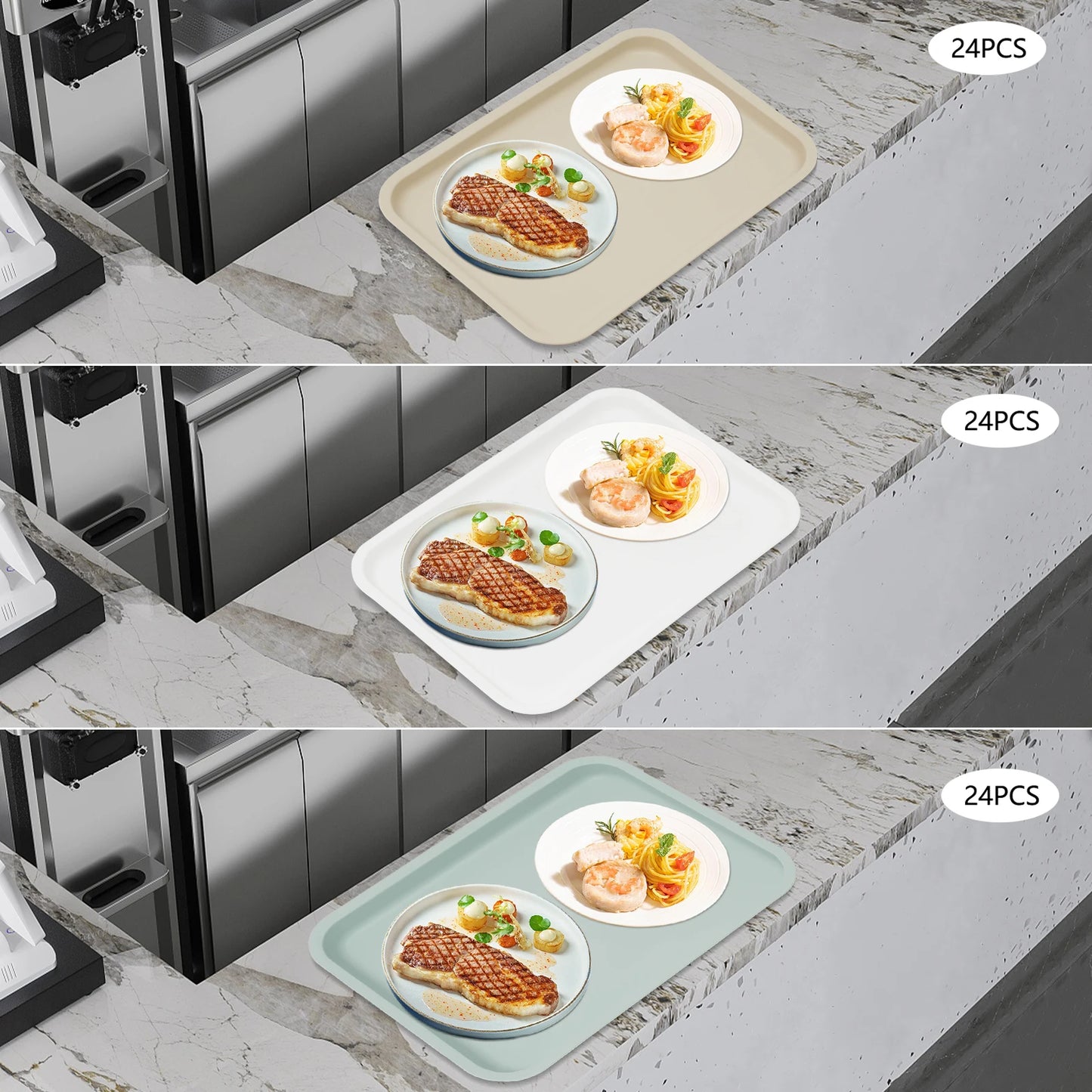 24 Pcs Fast-Food Trays