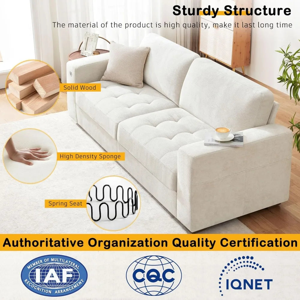 89" Sofa with Medium Firm Seat Cushion and Removable Cover