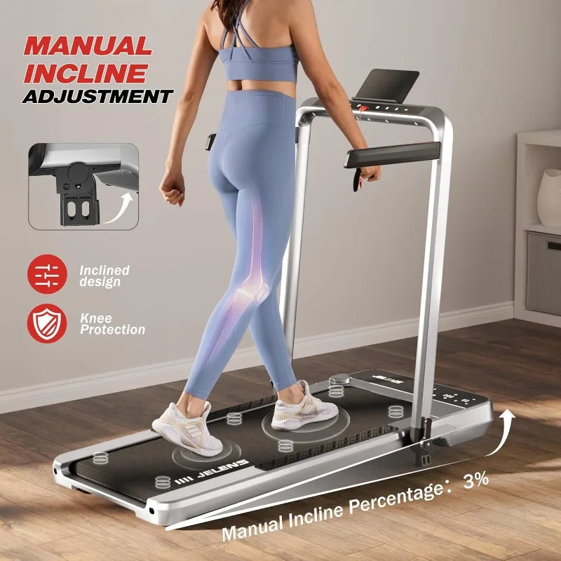 2.5HP Home Folding Treadmills with Incline and Gesture Sensing Control