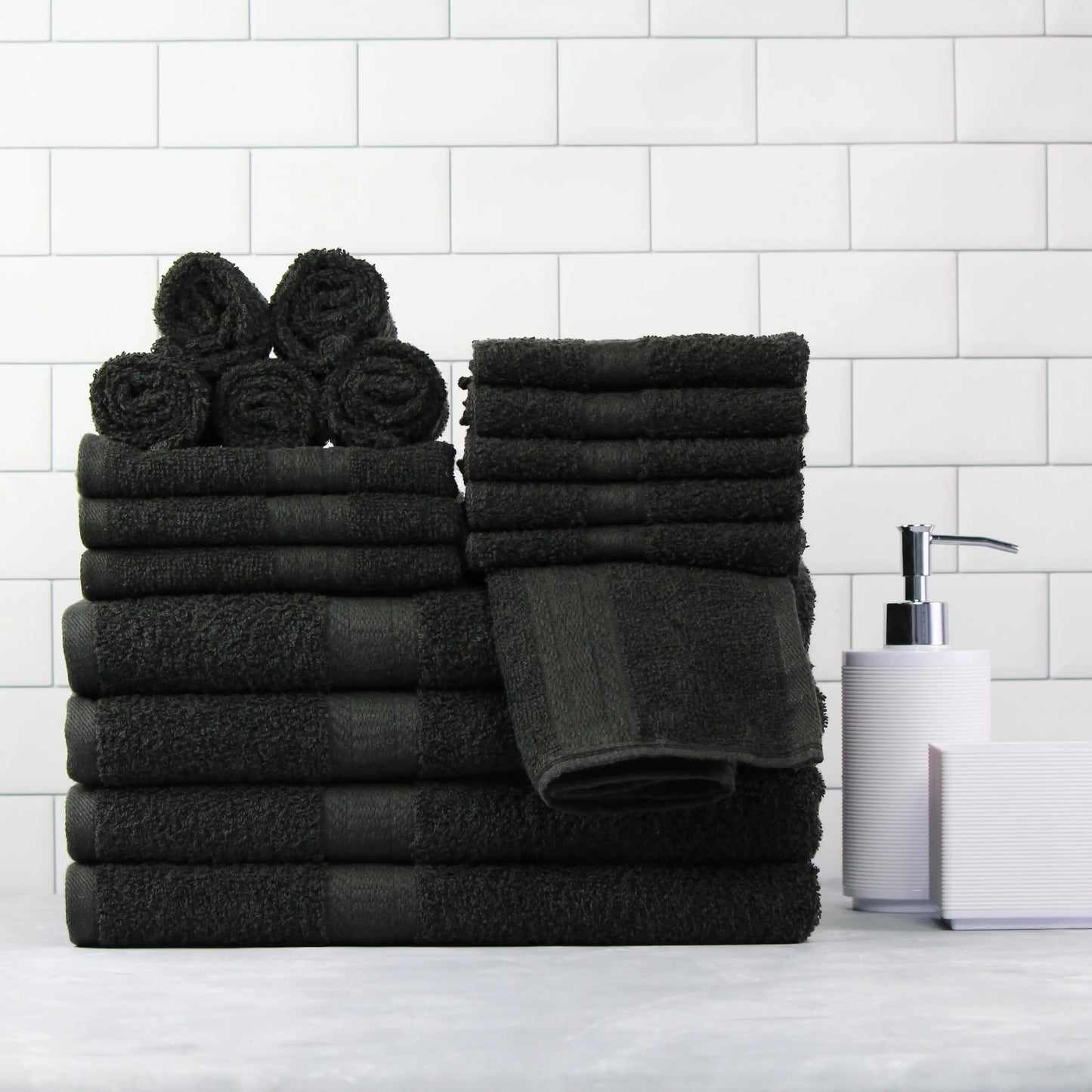 18 Piece 100% Cotton Towel Set