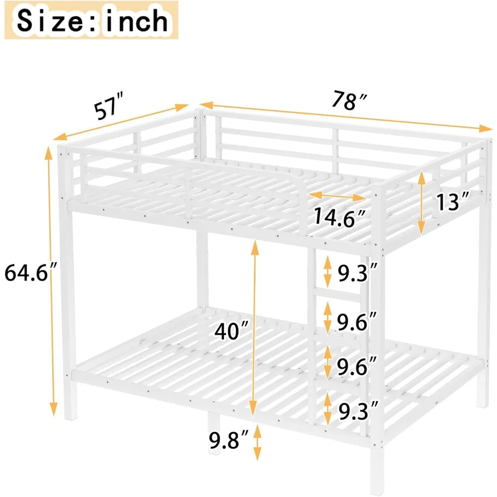Full Over Full Bunk Bed for Teens Adults