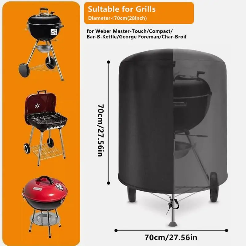 Waterproof Charcoal Grill Cover for Outside Patio Beach
