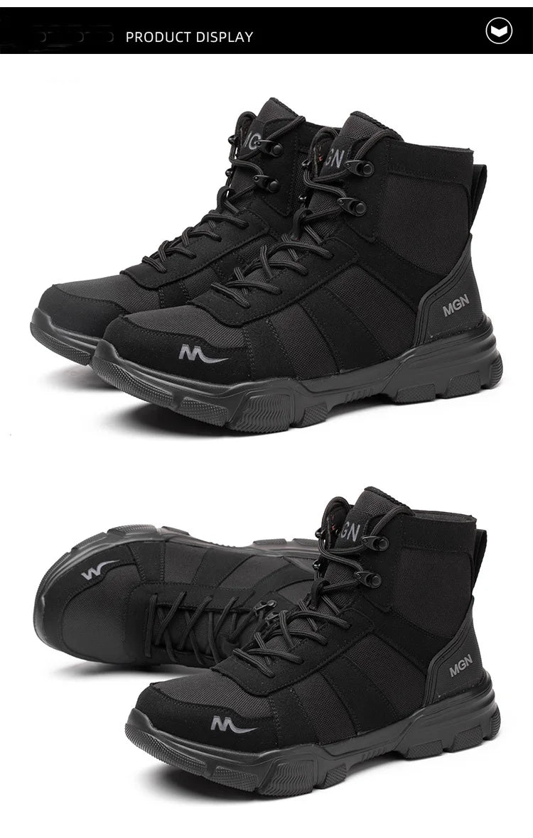 Men Steel Toe Shoes Puncture-Proof Sneakers