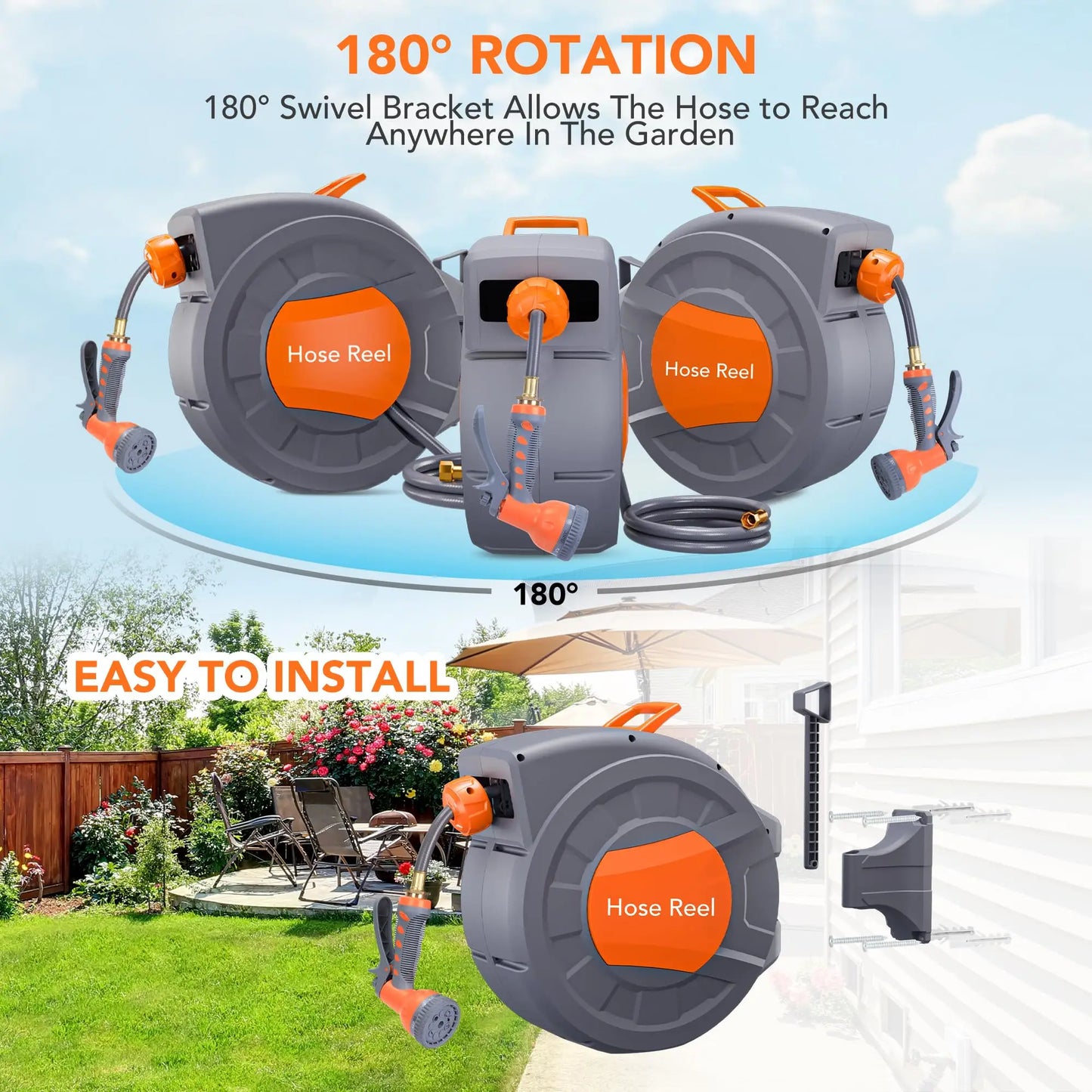 Built to Last, Garden Retractable Hose Reel