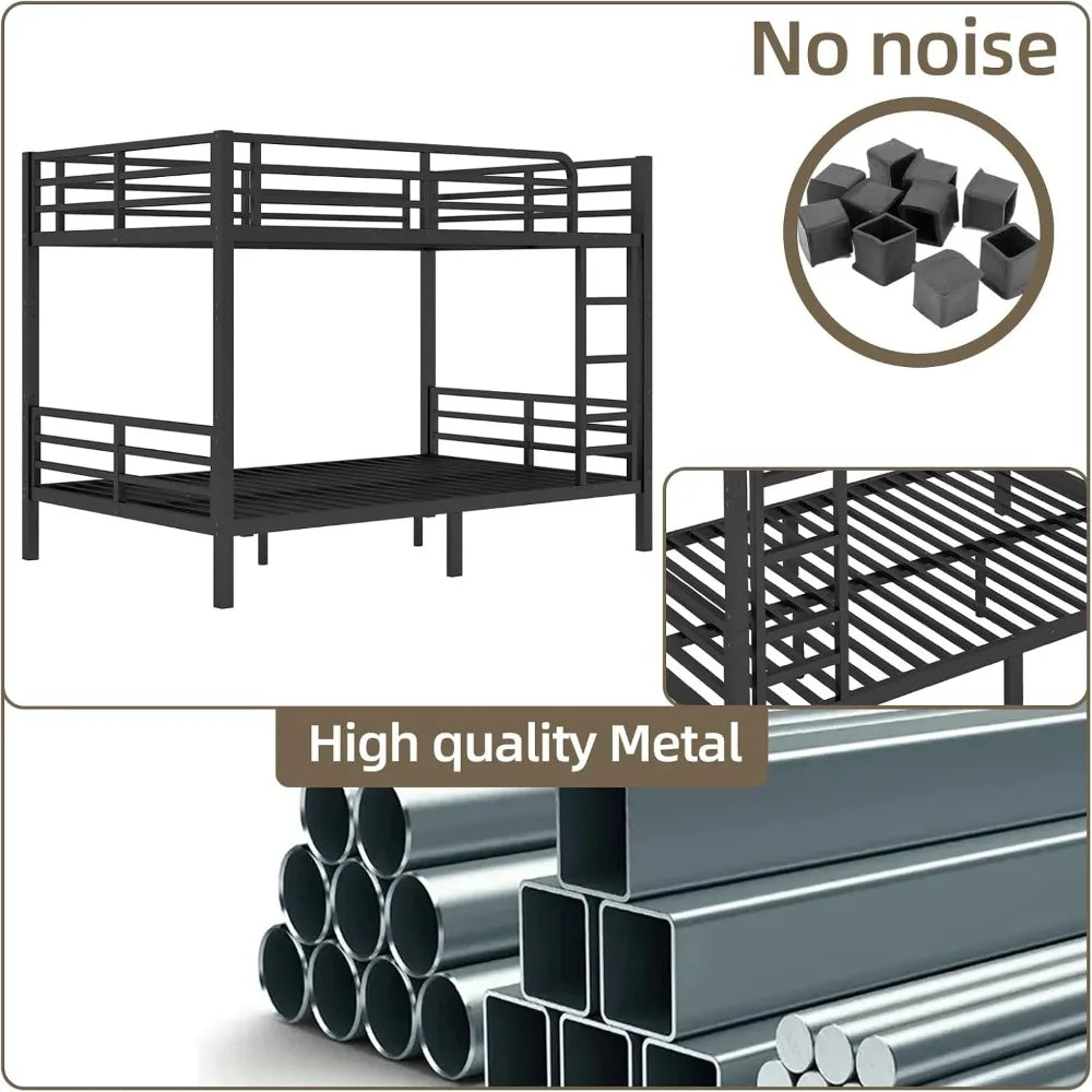 Twin XL Over Twin XL Bunk Bed Frame for Adults/Teens
