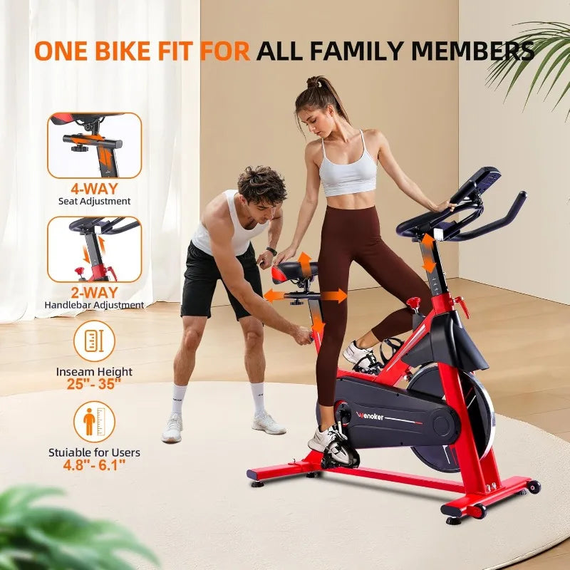 Stationary Bike for Home/Indoor Cycling with Silent Belt Drive