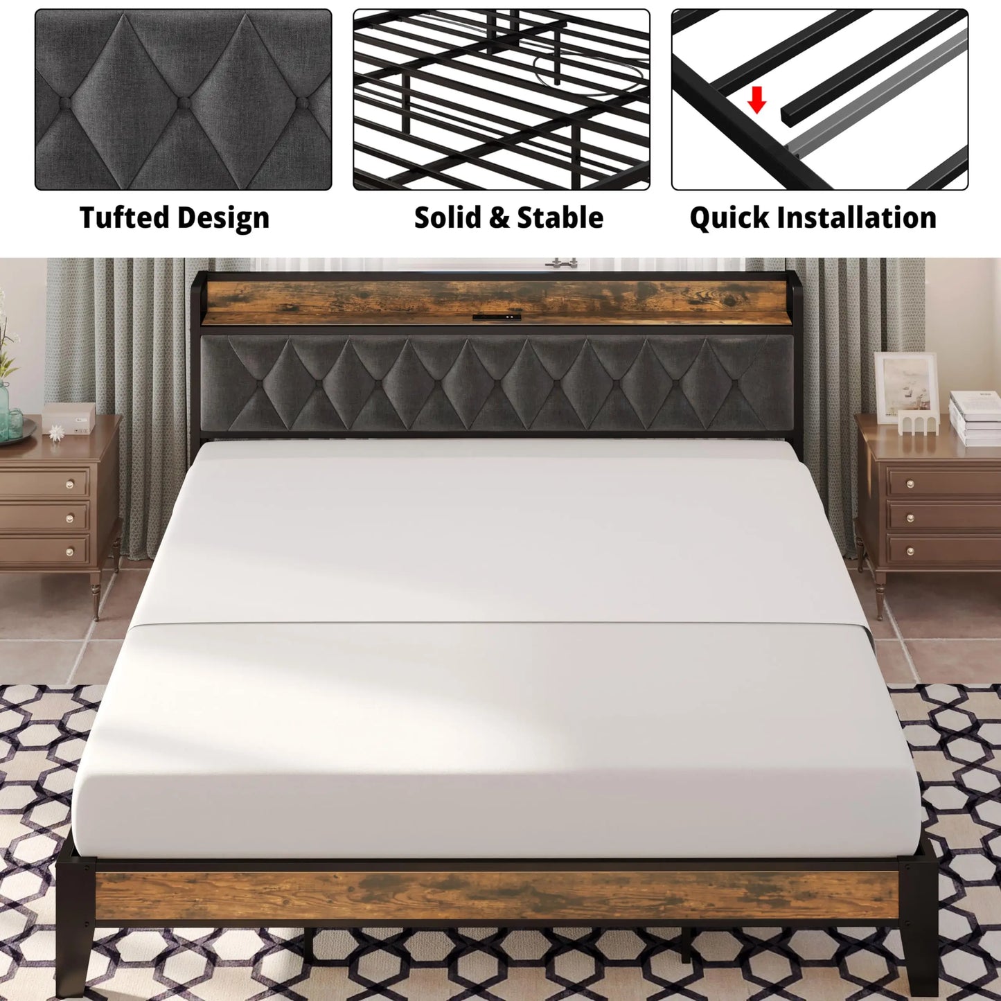 Twin/ Twin XL /Full/ Queen/ King/ California King Bed Frames