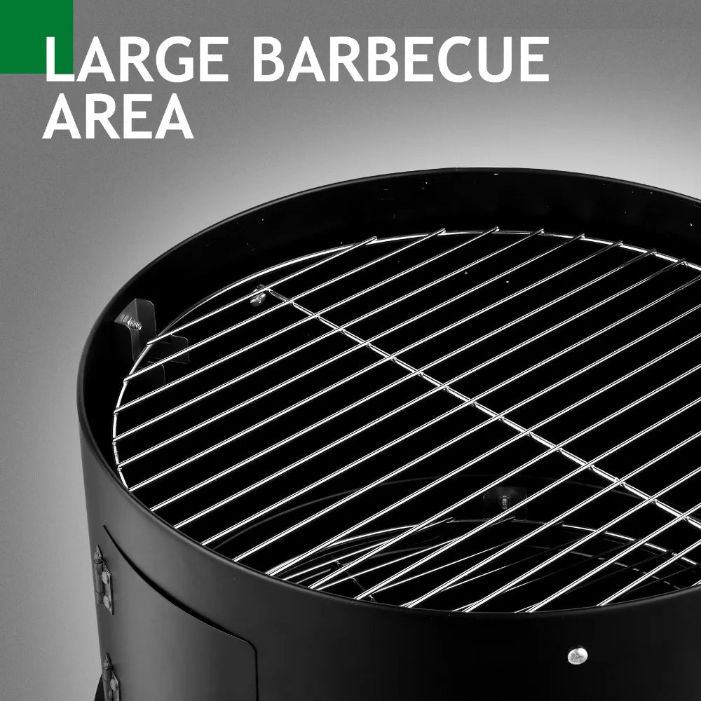 80*41*48cm Iron Adjustable Barrel Grill, with Built-in Thermometer