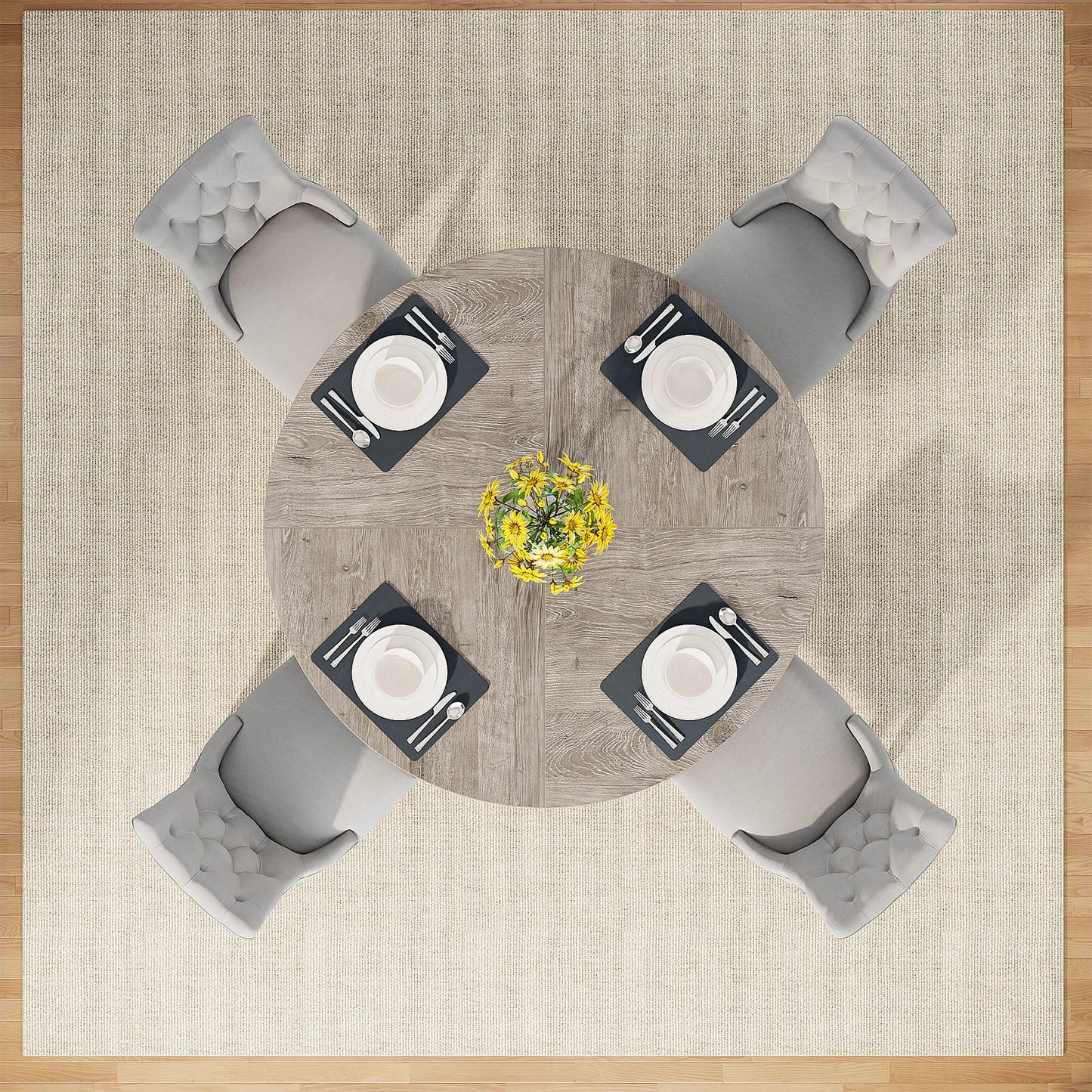 47 Inch Round Dining Table