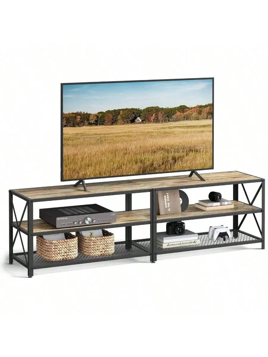 TV Console for TVs Up To 75 Inches with Storage Shelves