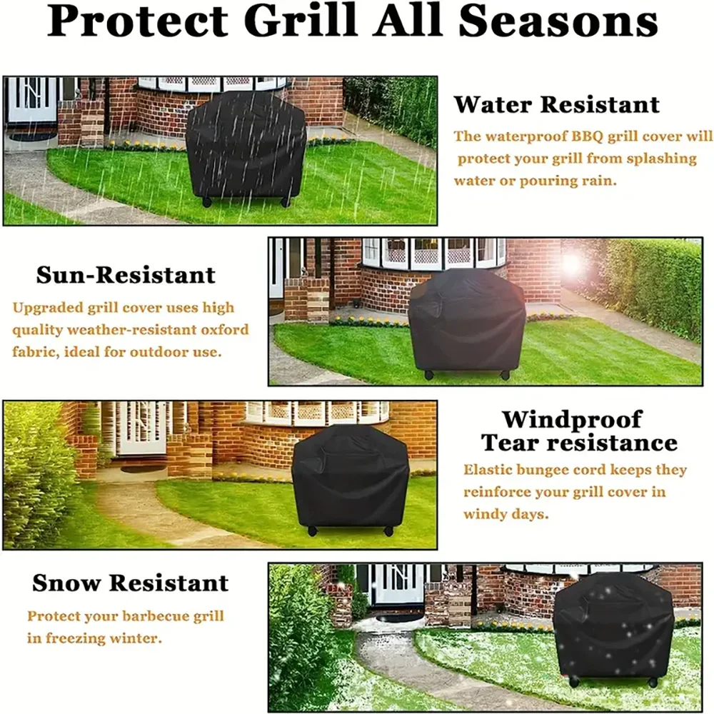 BBQ Cover Outdoor Rain Protective Barbecue Cover Round