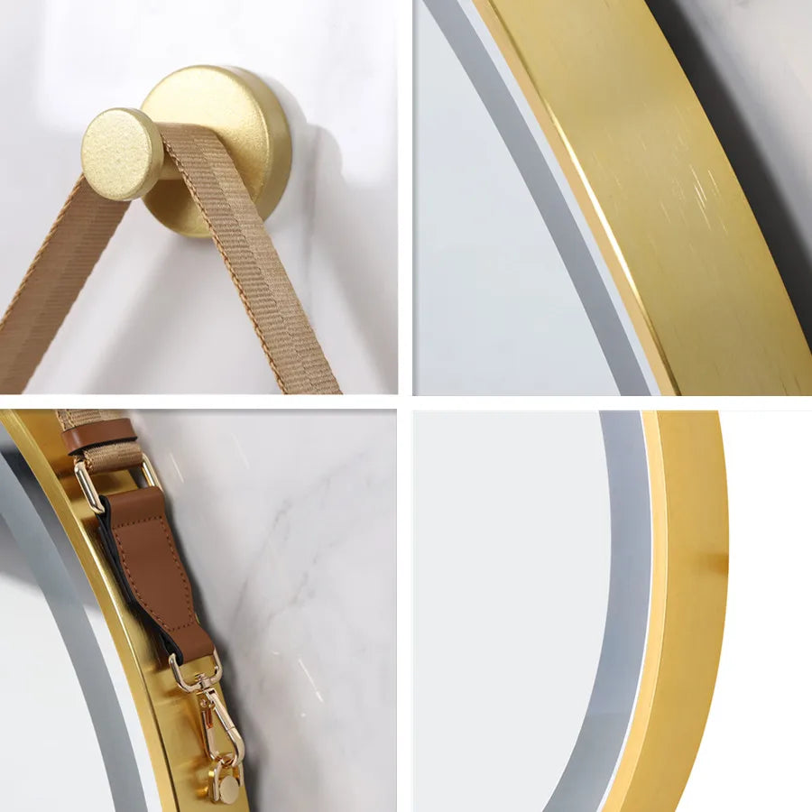 Bathroom Dimmable Fogless Mirror with Detachable Rope