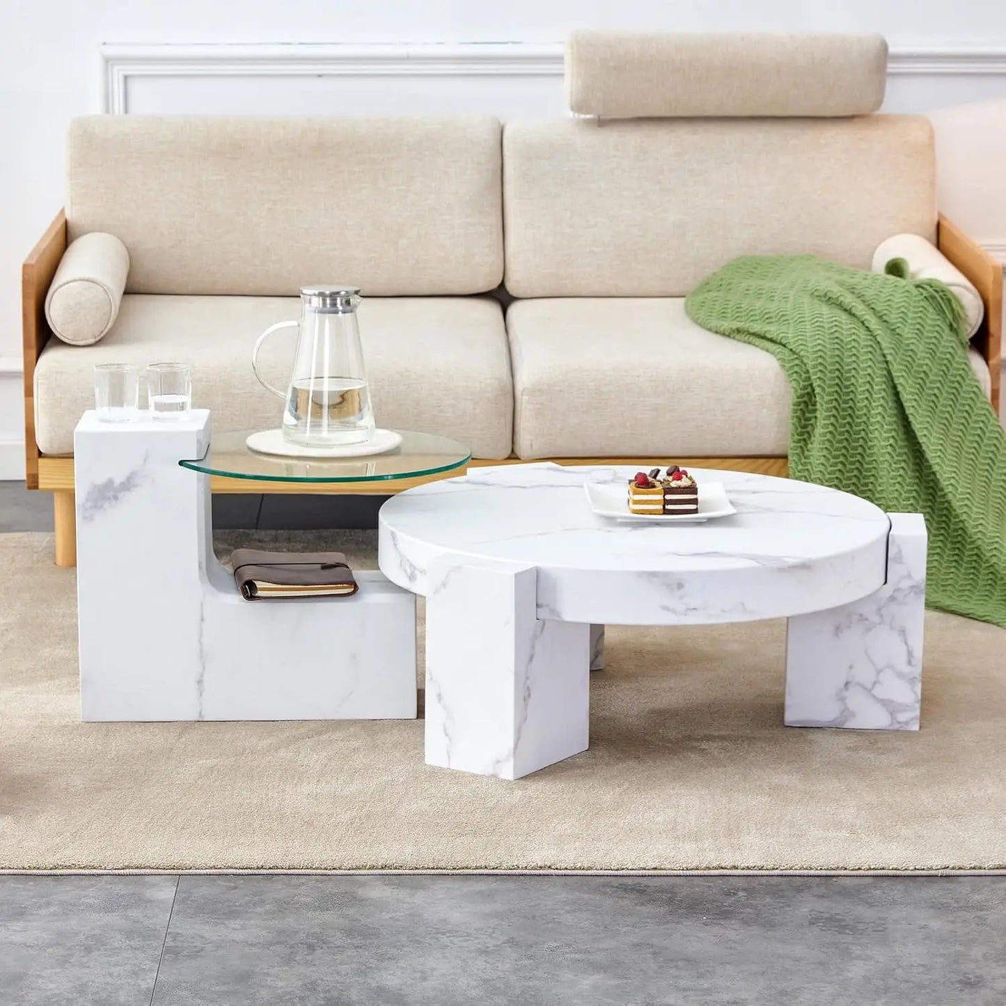 2 in 1 Detachable Small Center Table Set