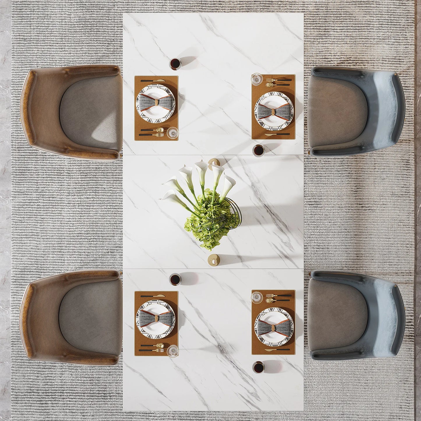 63-Inch Rectangular Dining Table for 4 to 6 people