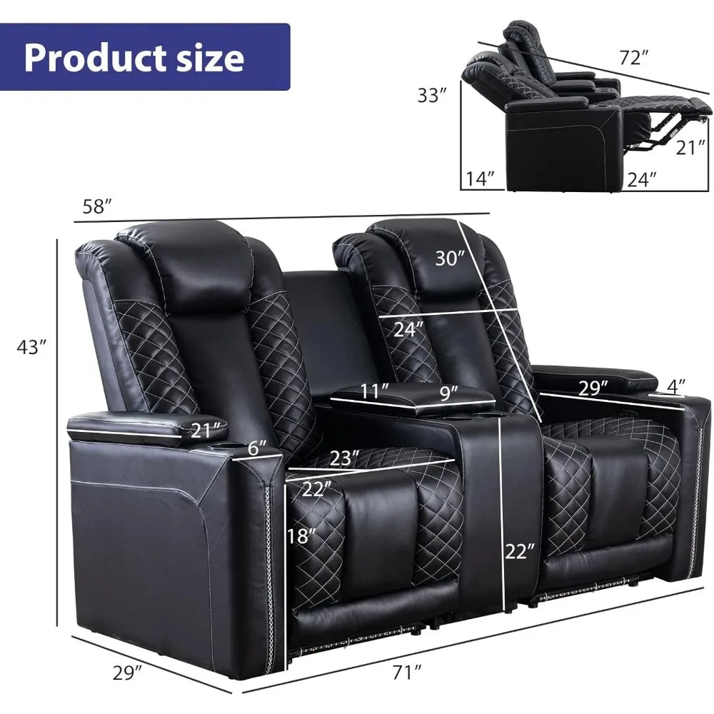 Electric Power Recliner Chairs with USB Ports and Cup Holders