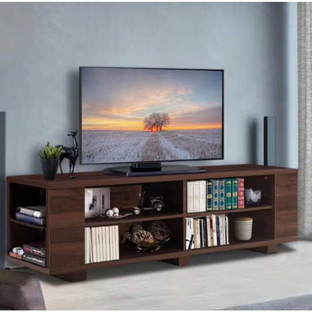 59 in. Wood TV Stand Console Storage Entertainment Media Center