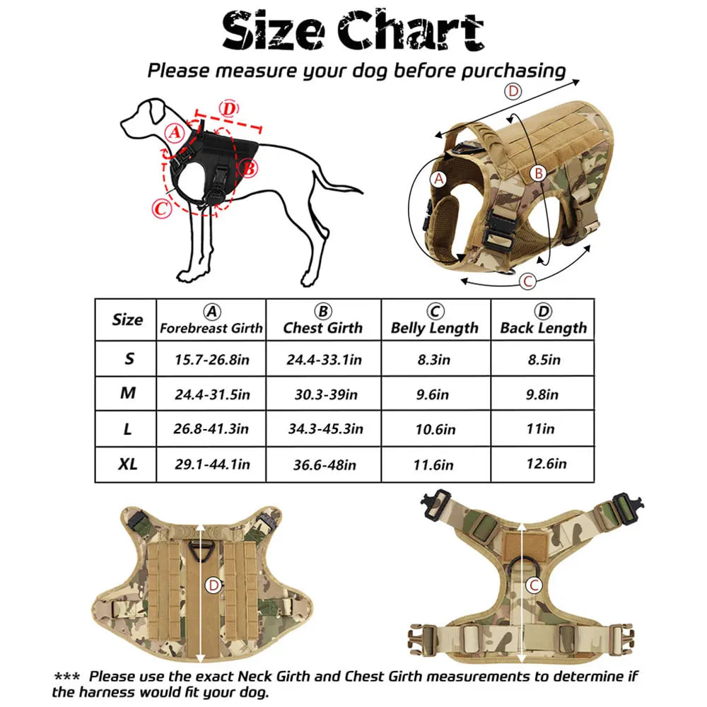 Training Walking Vest Dog Harness and Collar for Medium Large Dogs