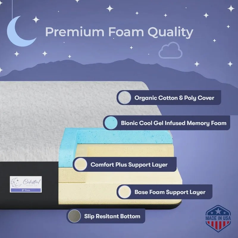 8-inch Firm - TwinGel Memory Foam Mattress in a Box