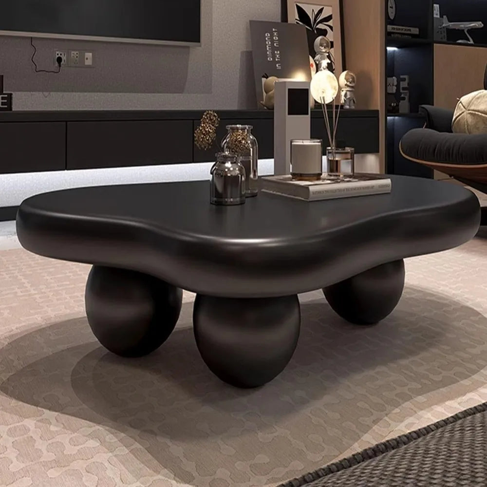(47in) Modern Coffee Table Cloud Shape with 3 Oval Leg