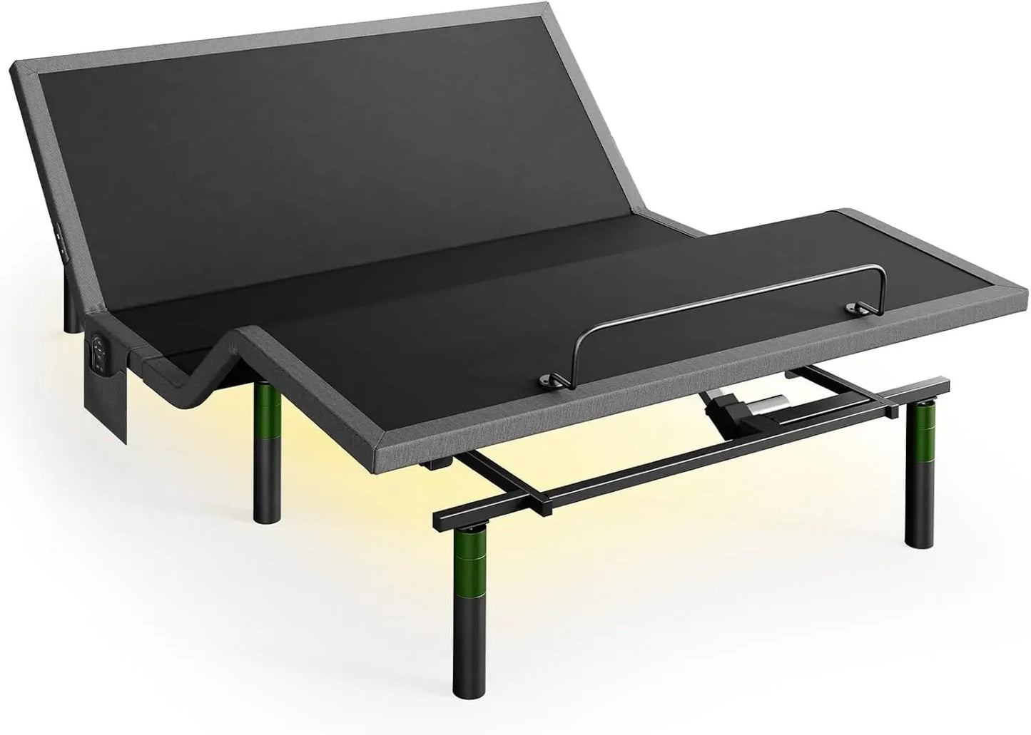 Queen Adjustable Bed Base Frame with Under-Bed Nightlight