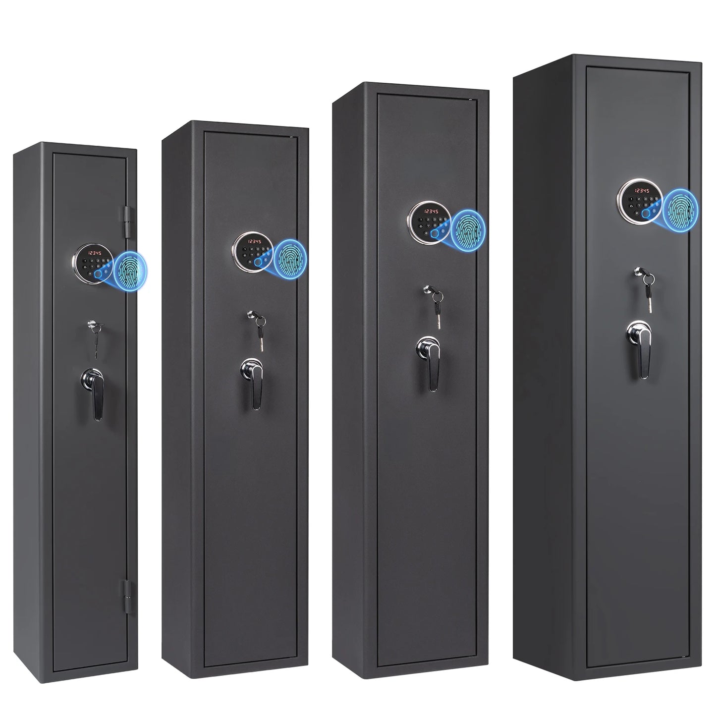 Mustak 3-8 Rifles Gun Safe for Home with Fingerprint/Keypad