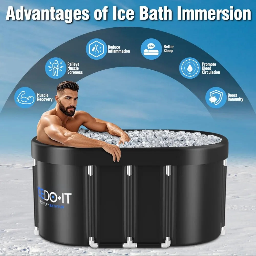 129-Gal XL Large Oval Collapsible Cold Plunge Tub