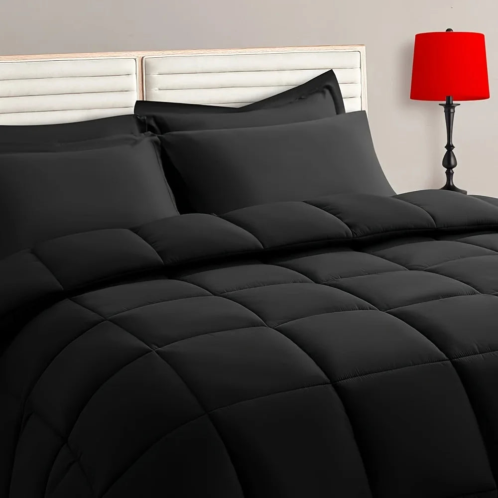 2/3pcs Comforter Set Reversible Duvet Set For All Seasons Down Alternative Bedding Comforter With Tabs And 1/2 Pillow Shams