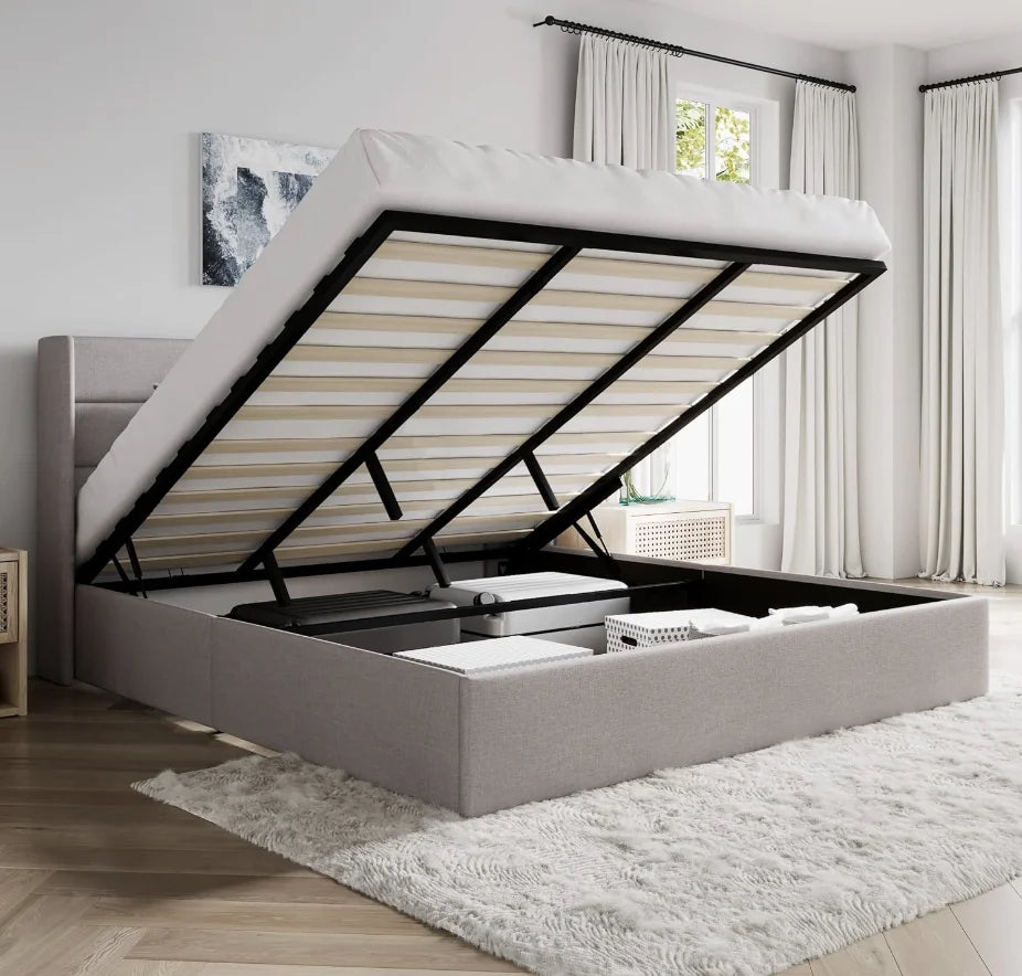 King Size Lift Up Storage Bed Frame/Hydraulic Storage