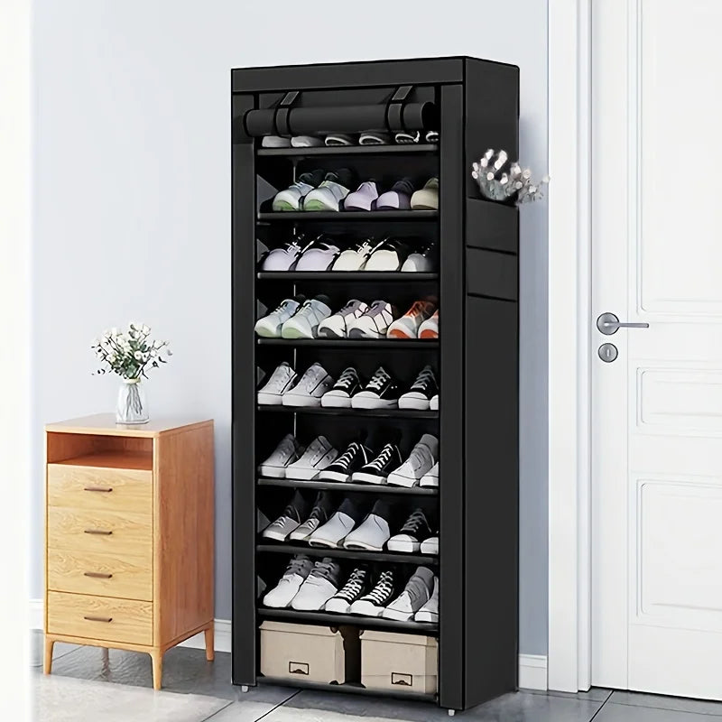 10-Layer Sturdy Shoe Rack - Holds 18-22 Pairs