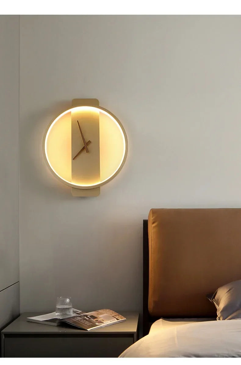 Wall Lamp with Clock Dining Room Decor