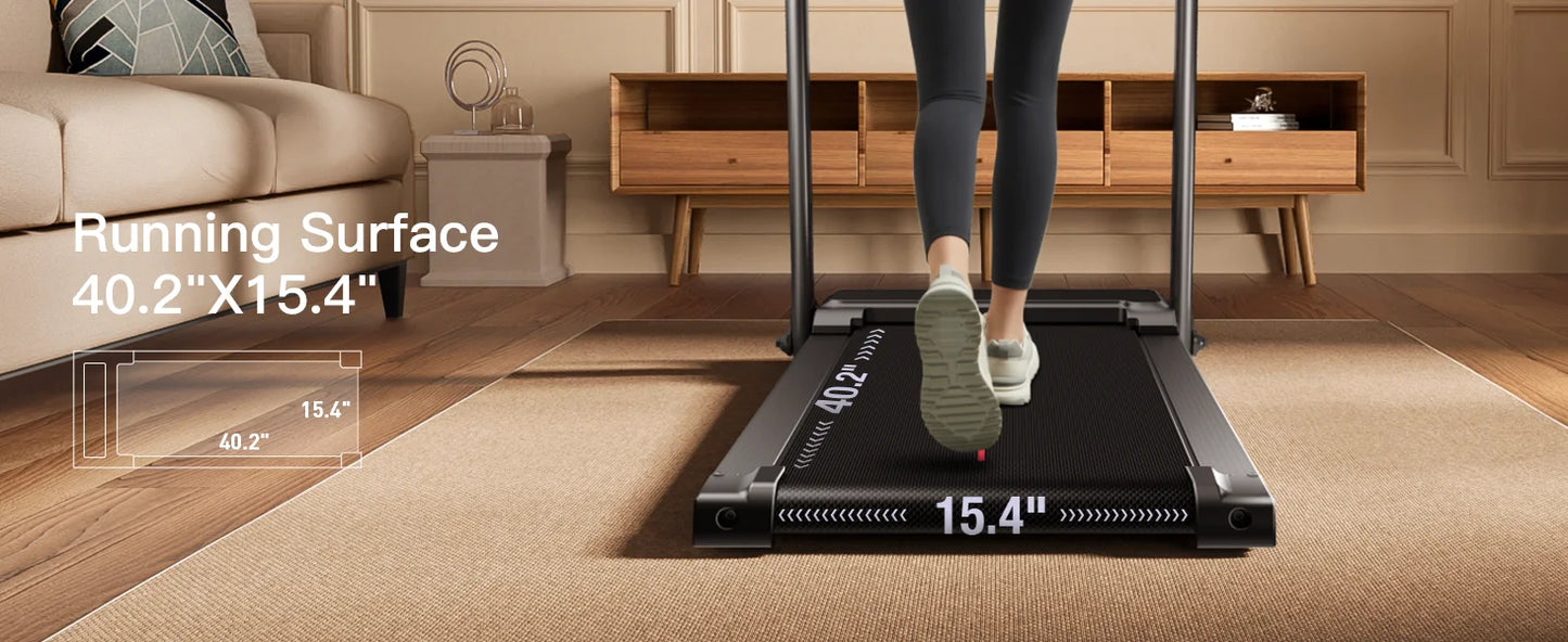 2.5 HP Quite Brushless, Folding Treadmill with Pulse Sensors