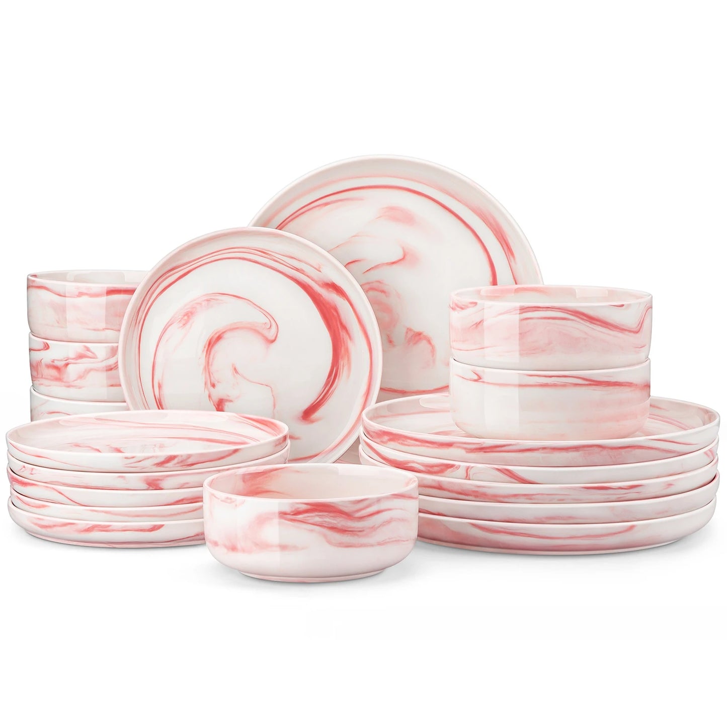 18/36-Piece Ceramic Plate Porcelain Dinnerware Set