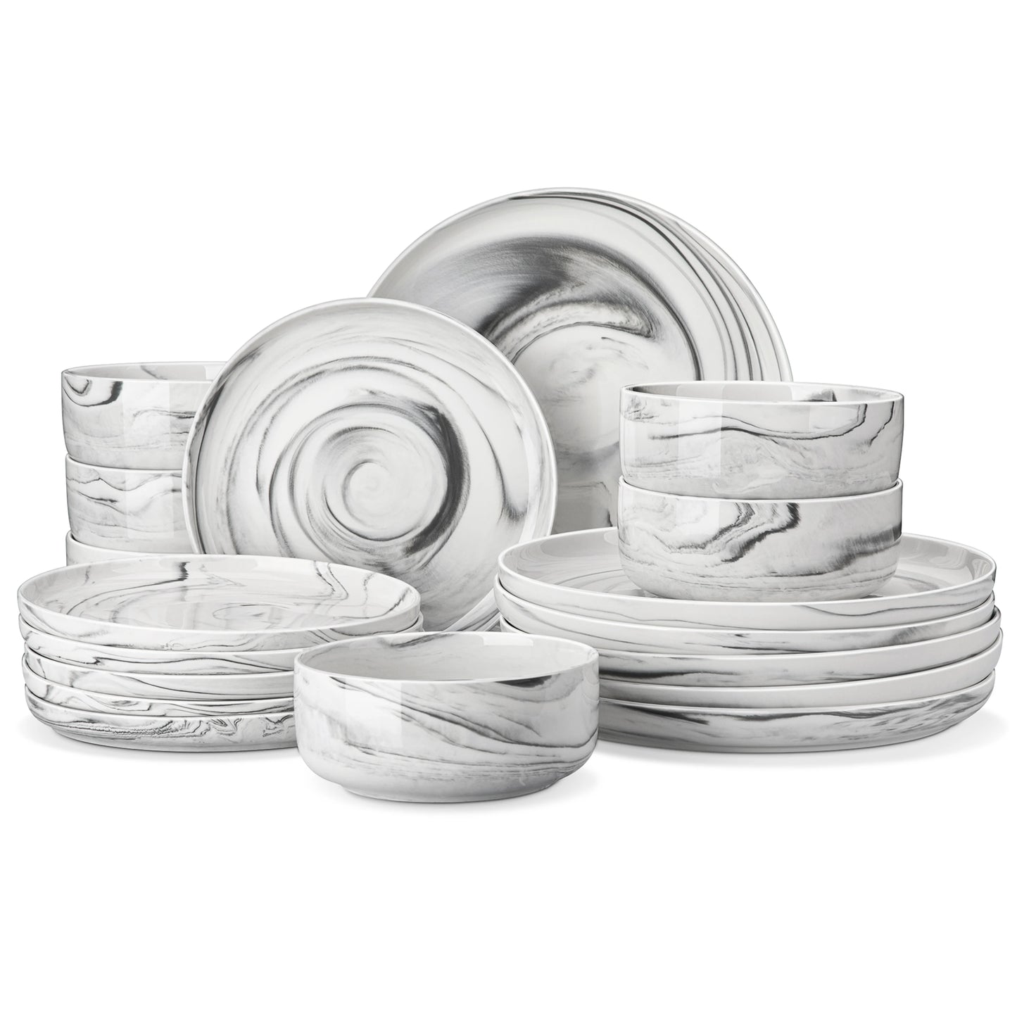 18/36-Piece Ceramic Plate Porcelain Dinnerware Set
