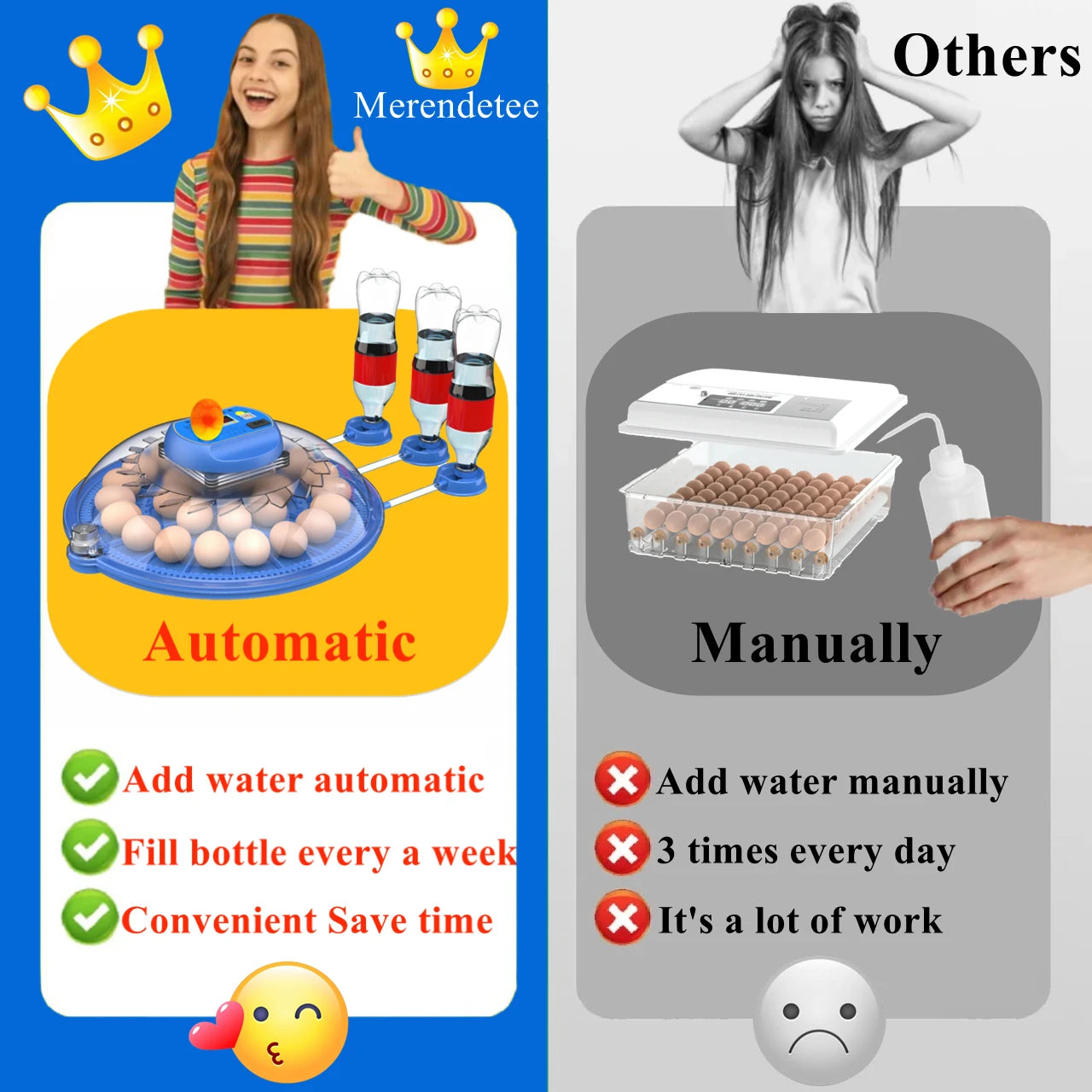 26-52 Eggs Automatic Incubator, Upgrade Automatic Water Adding