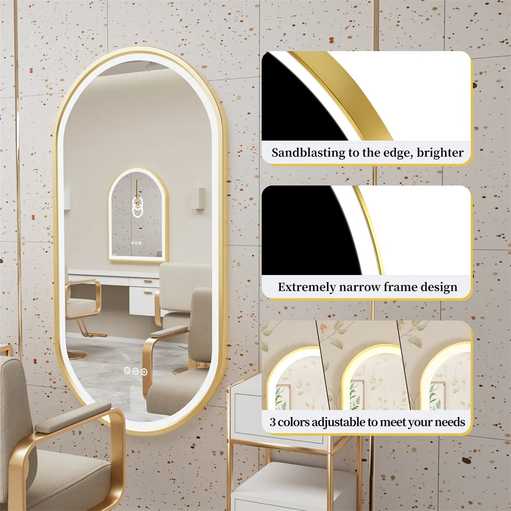 Luxury Oval Led Illuminated Bathroom Mirror