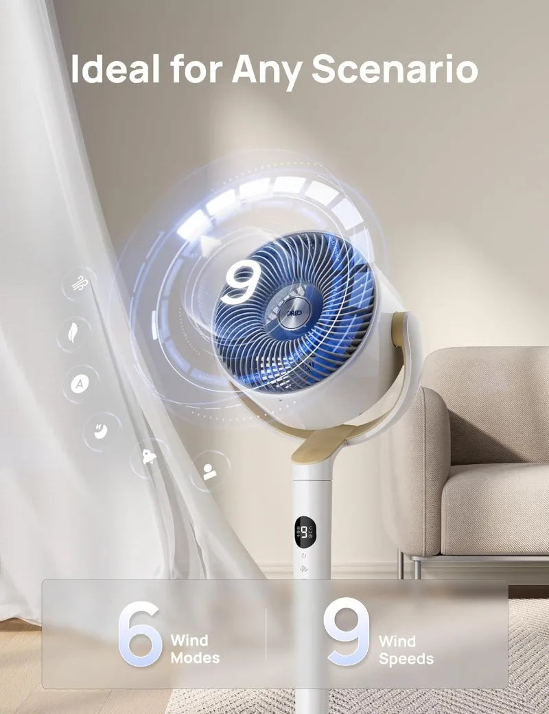 Smart Fan 120° +120° Pedestal Fan Floor